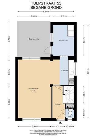 Floorplan - Tulpstraat 55, 6361 JB Nuth